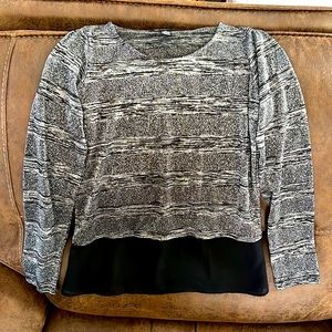 INC International Concepts Metallic Striped Top Size Small